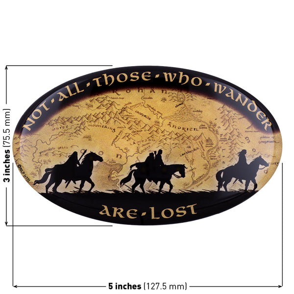 Lord of the Rings not all those who wander are lost Logo Decal