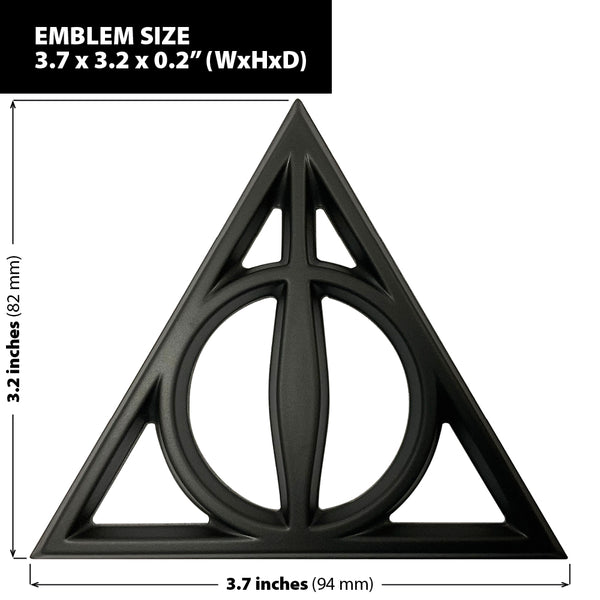 Harry Potter Deathly Hallows 3D Car Badge (Matte Black)