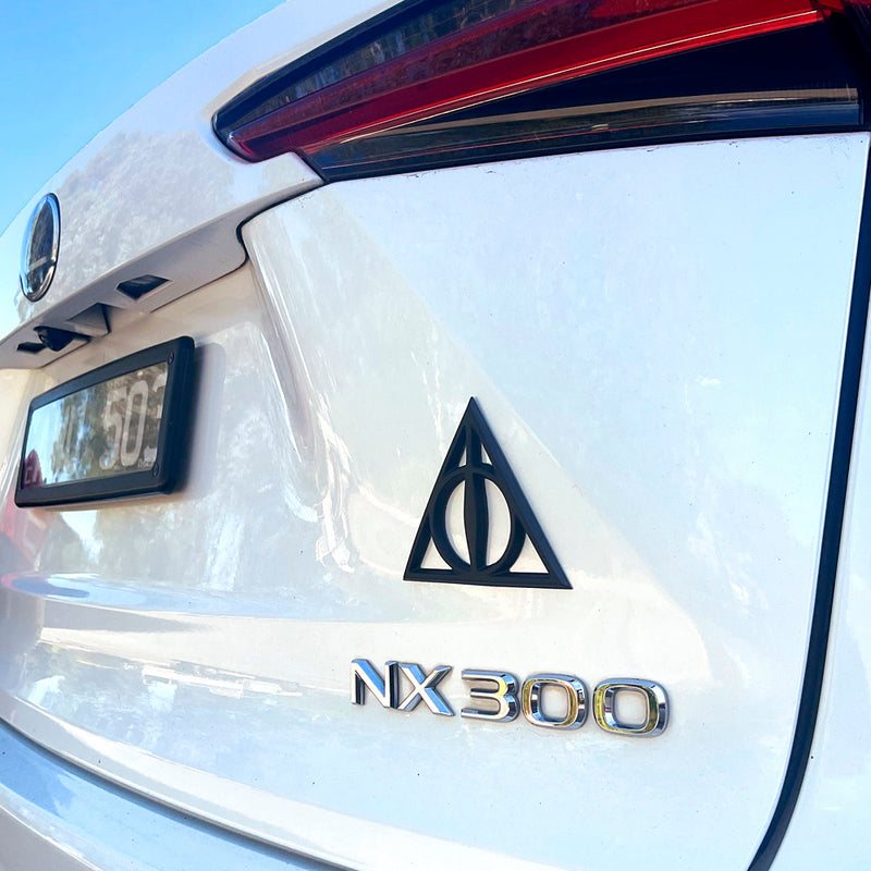 Harry Potter Deathly Hallows 3D Car Badge (Matte Black)