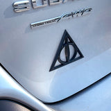 Harry Potter Deathly Hallows 3D Car Badge (Matte Black)