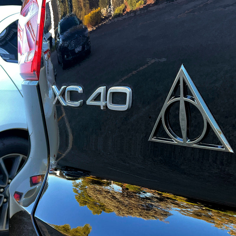 Harry Potter Deathly Hallows 3D Car Badge (Black Chrome)