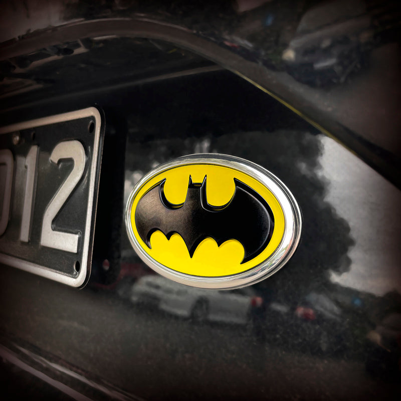 Batman 1989 Logo 3D Car Badge (Black, Yellow and Chrome)