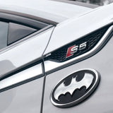 Batman 1989 Logo 3D Car Badge (Black and Chrome)