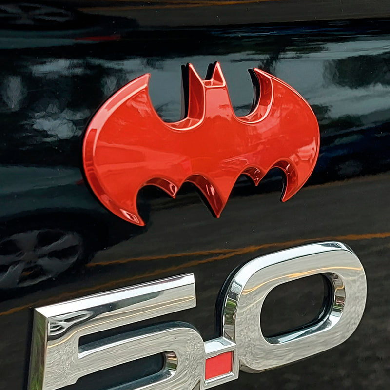 Batman 1989 Batwing 3D Car Badge (Red Chrome)