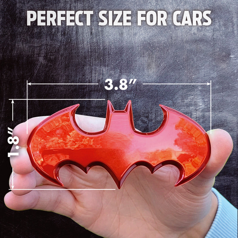 Batman 1989 Batwing 3D Car Badge (Red Chrome)