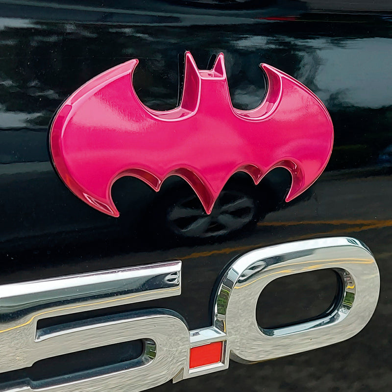 Batman 1989 Batwing 3D Car Badge (Pink Chrome)