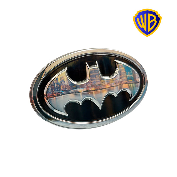Batman 1989 Logo 3D Car Badge (Black and Chrome)