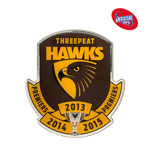 Official Hawks Threepeat Car Decal