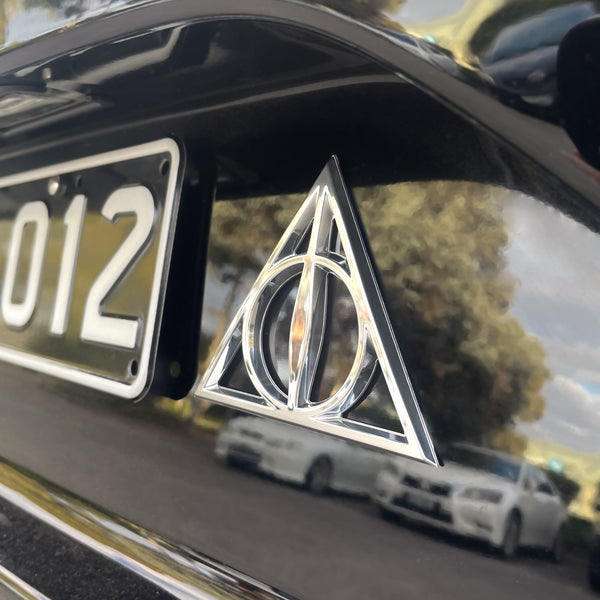 Harry Potter Deathly Hallows 3D Car Badge (Chrome)