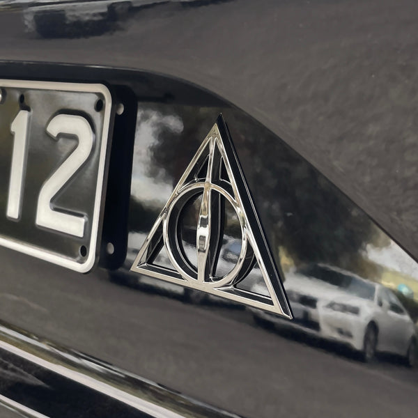 Harry Potter Deathly Hallows 3D Car Badge (Black Chrome)