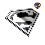 Superman Logo Decal - Classic Logo (Black and Chrome)