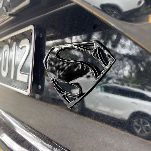 Superman Dawn of Justice 3D Car Badge (Black Chrome)
