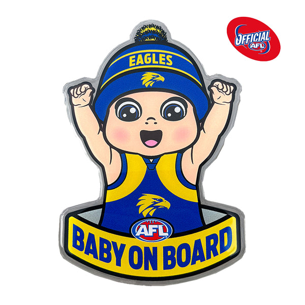 West Coast Eagles Baby on Board Decal