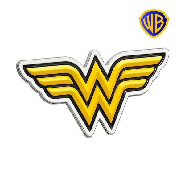 Wonder Woman 3D Car Badge (Black, Yellow and Chrome)