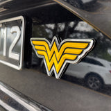 Wonder Woman 3D Car Badge (Black, Yellow and Chrome)