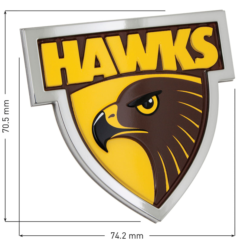 Hawthorn Hawks 3D Car Badge