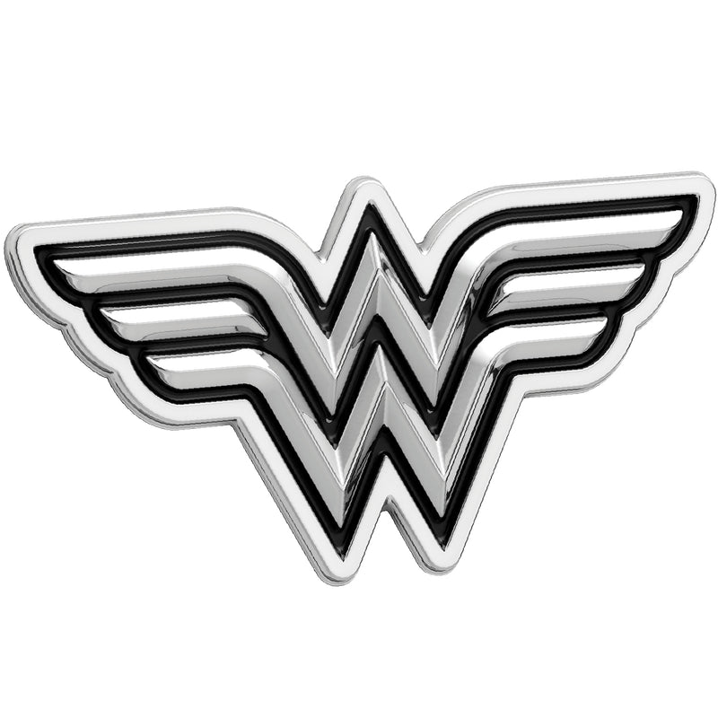 Wonder Woman 3D Car Badge (Black and Chrome)