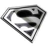 Superman Logo Decal - Classic Logo (Black and Chrome)
