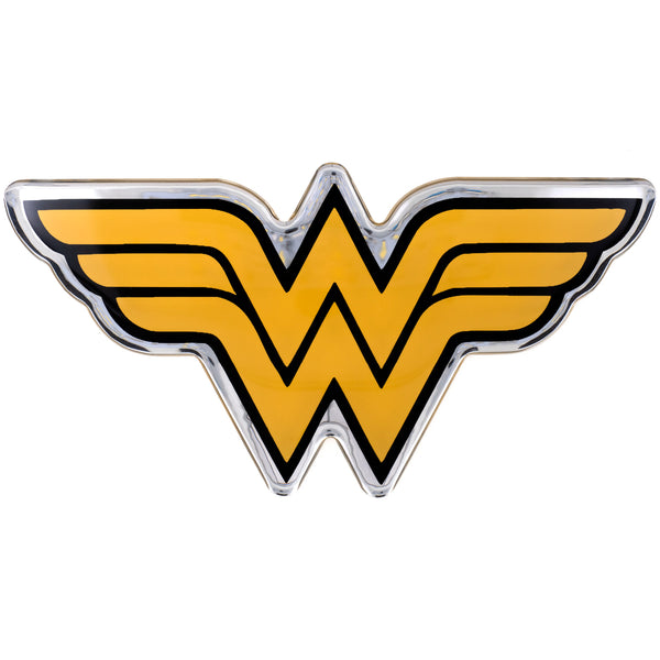 Wonder Woman Logo Decal (Black, Yellow and Chrome)