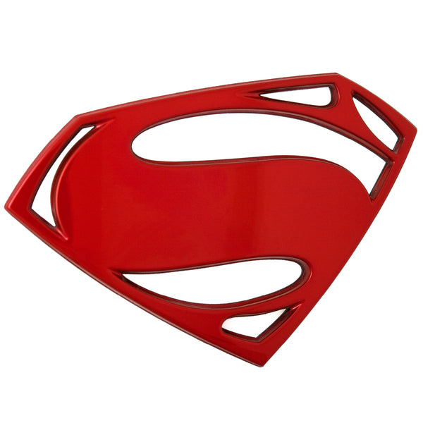 Superman Dawn of Justice 3D Car Badge (Red Chrome)