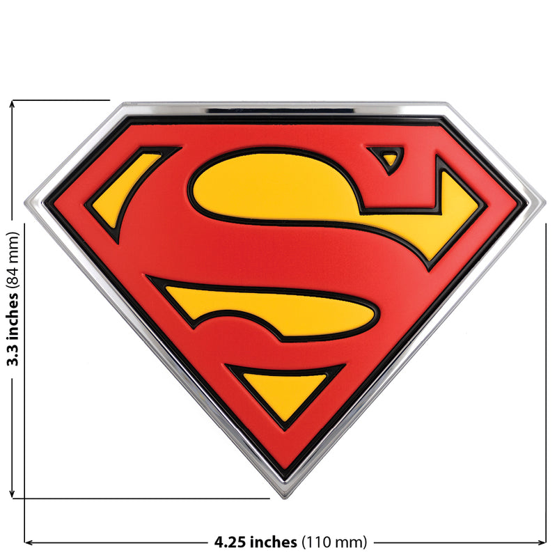 Superman 3D Car Badge (Black, Red, Yellow and Chrome)