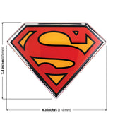 Superman Logo Decal (Black, Red, Yellow and Chrome)