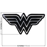 Wonder Woman Logo Decal (Black and Chrome)
