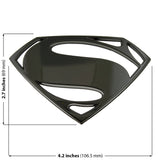 Superman Dawn of Justice 3D Car Badge (Black Chrome)