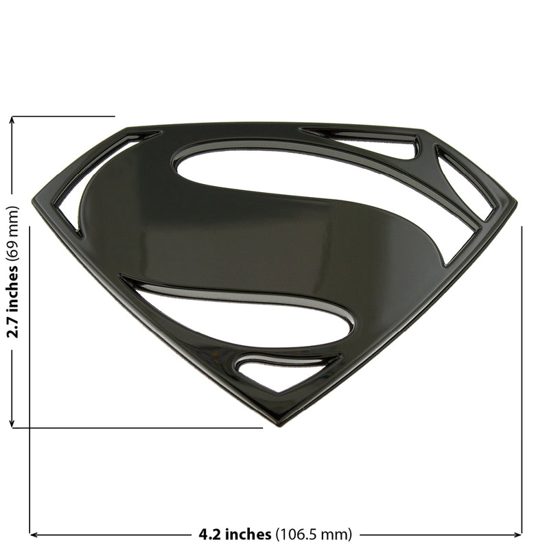 Superman Dawn of Justice 3D Car Badge (Black Chrome)