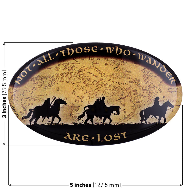 Lord of the Rings not all those who wander are lost Logo Decal