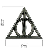 Harry Potter Deathly Hallows 3D Car Badge (Black Chrome)