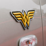 Wonder Woman 3D Car Badge (Black, Yellow and Chrome)