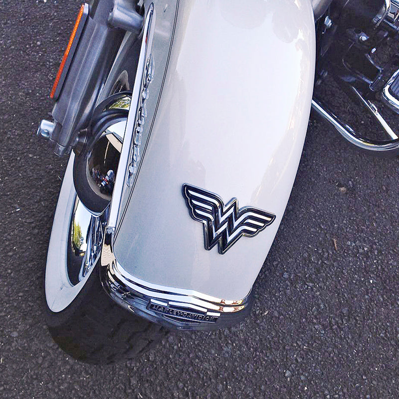 Wonder Woman 3D Car Badge (Black and Chrome)