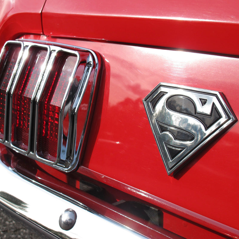 Superman 3D Car Badge (Black and Chrome)