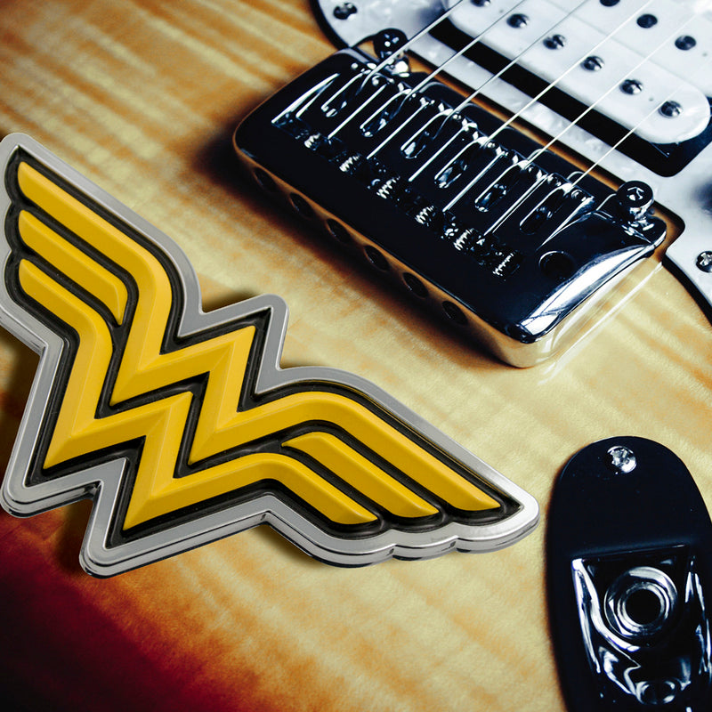 Wonder Woman 3D Car Badge (Black, Yellow and Chrome)