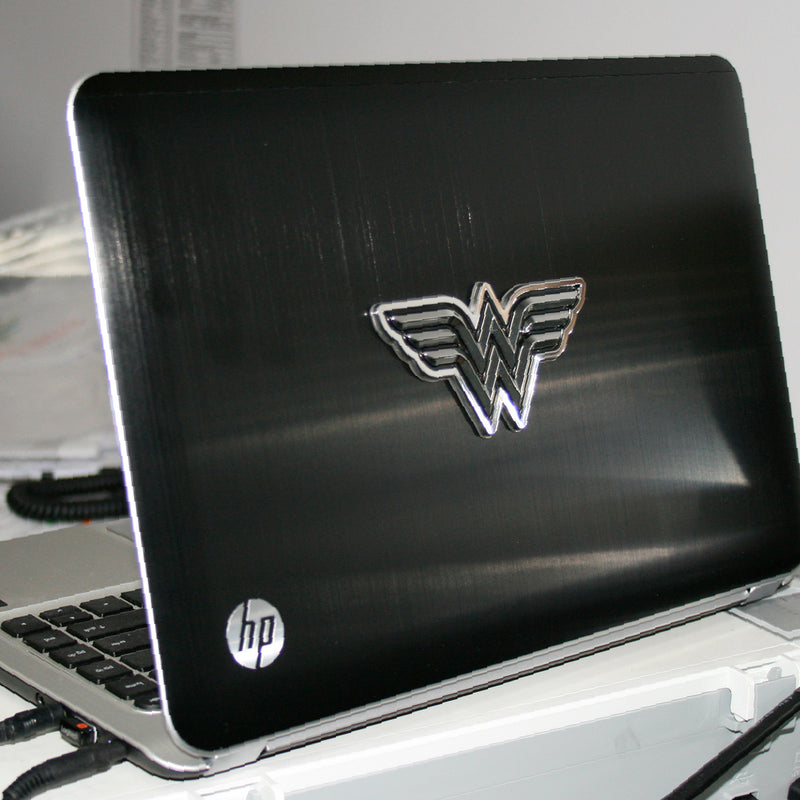 Wonder Woman 3D Car Badge (Black and Chrome)