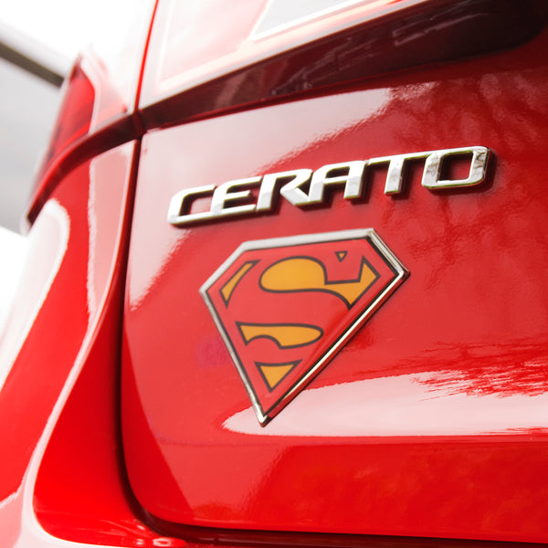 Superman Logo Decal (Black, Red, Yellow and Chrome)
