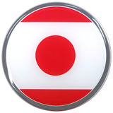 Japanese Flag Car Decal (3" Round)