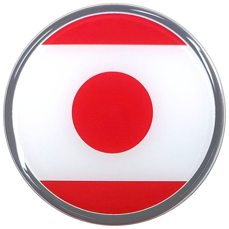 Japanese Flag Car Decal (3" Round)