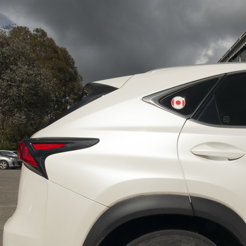 Japanese Flag Car Decal (3" Round)