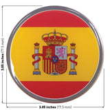 Spanish Flag Car Decal (3" Round)