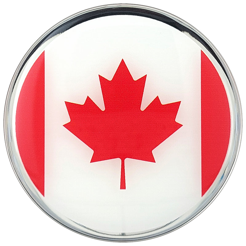 Canadian Flag Car Decal (3" Round)