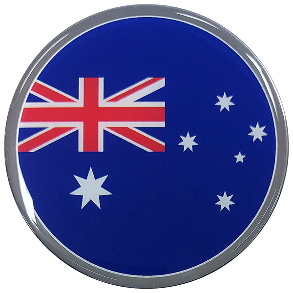 Australian Flag Car Decal (3" Round)