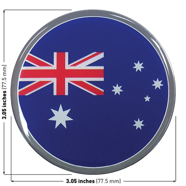 Australian Flag Car Decal (3" Round)