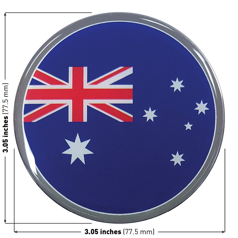 Australian Flag Car Decal (3" Round)