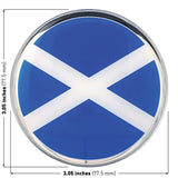 Scottish Flag Car Decal (3" Round)