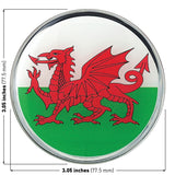 Wales Flag Car Decal (3" Round)