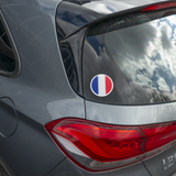 French Flag Car Decal (3" Round)