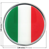 Italian Flag Car Decal (3" Round)