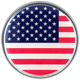 American Flag Car Decal (3" Round - Centered)